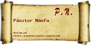 Pásztor Násfa névjegykártya